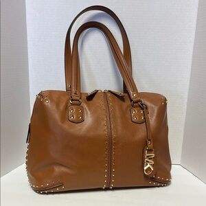 Michael Kors Tan Studded Leather Tote